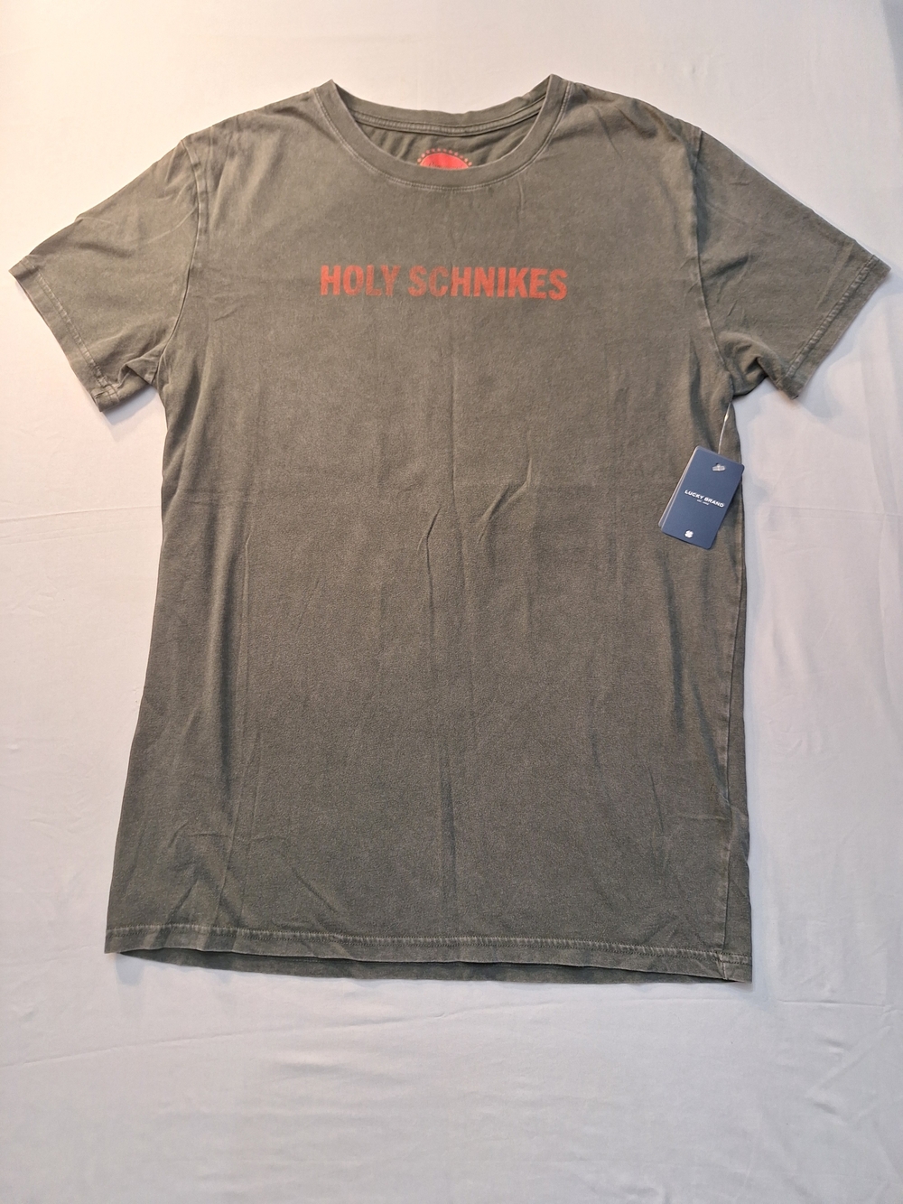 Lucky Brand Olive 'HOLY SCHNIKES' Tommy Boy Short-Sleeve Graphic Tee